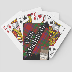 Scottish Clan MacIntosh Tartan Paint Brush Poker Cards