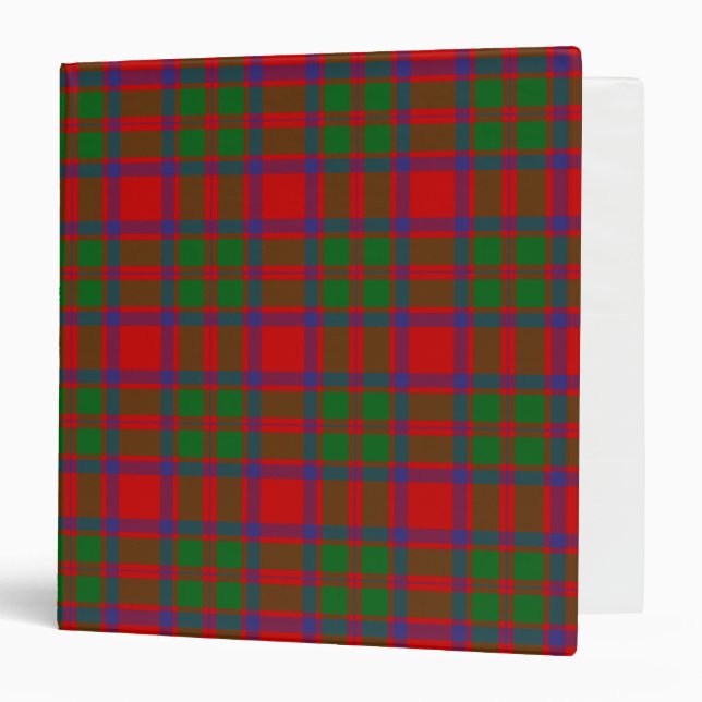 Scottish Clan MacIntosh Tartan Plaid 3 Ring Binder (Front/Inside)