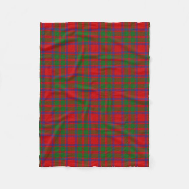 Scottish Clan MacIntosh Tartan Plaid Fleece Blanket (Front)