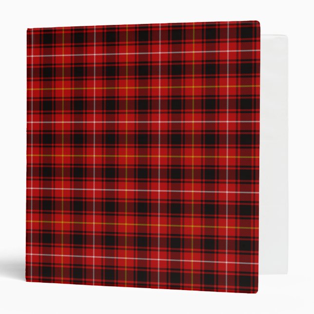 Scottish Clan MacIver Tartan Plaid 3 Ring Binder (Front/Inside)