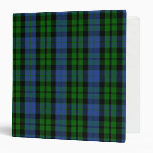Scottish Clan MacKay Tartan Plaid 3 Ring Binder