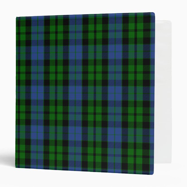 Scottish Clan MacKay Tartan Plaid 3 Ring Binder (Front/Inside)