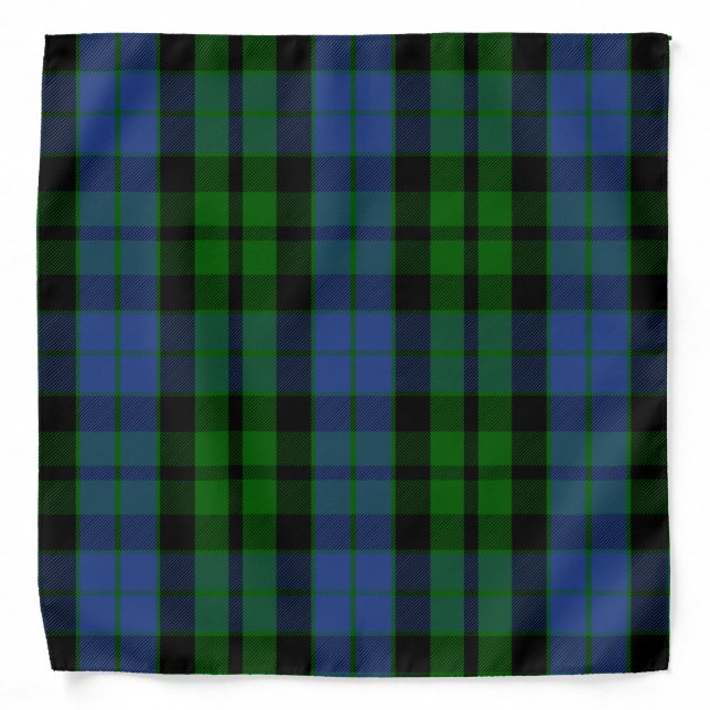 Scottish Clan MacKay Tartan Plaid Bandana (Front)