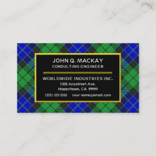Scottish Clan MacKay Tartan Plaid Business Card