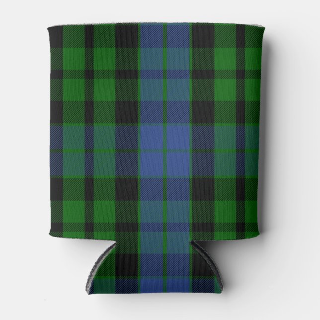 Scottish Clan MacKay Tartan Plaid Can Cooler (Front)