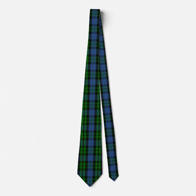 Scottish Clan MacKay Tartan Plaid Neck Tie (Front)
