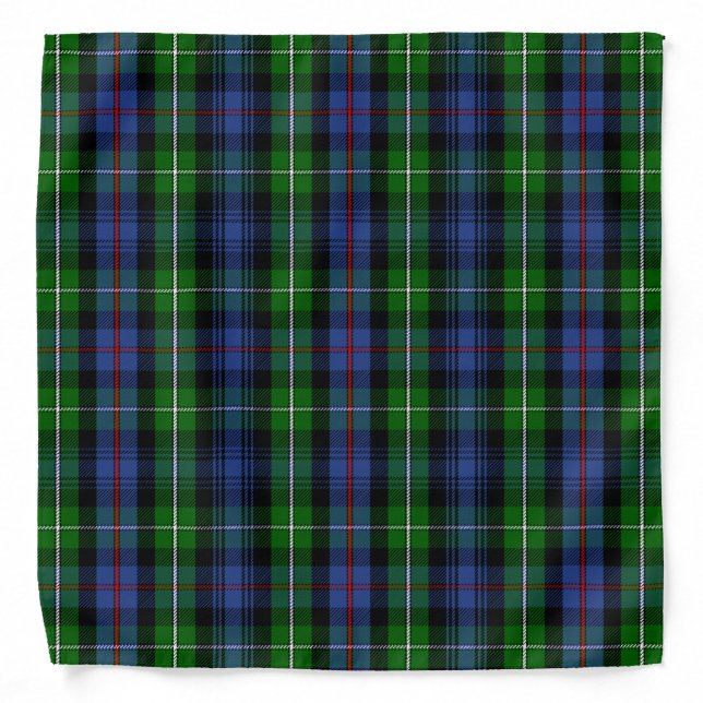 Scottish Clan MacKenzie Tartan Plaid Bandana (Front)