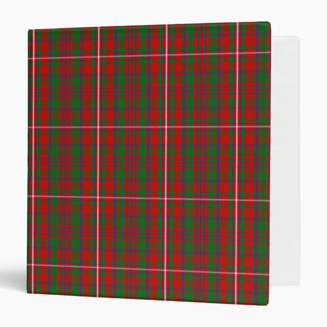 Scottish Clan MacKinnon Tartan Plaid 3 Ring Binder (Front/Inside)