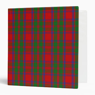 Scottish Clan MacKintosh Tartan Plaid 3 Ring Binder