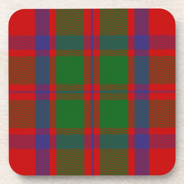 Scottish Clan MacKintosh Tartan Plaid Beverage Coaster (Front)