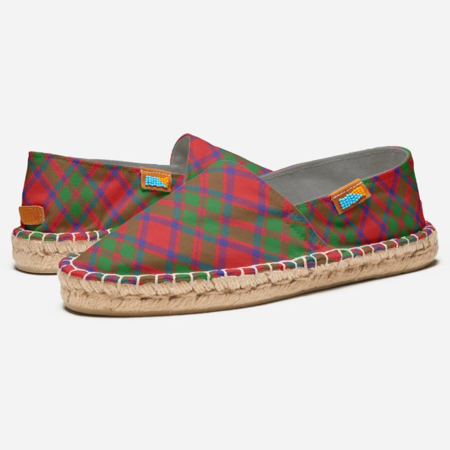 Scottish Clan MacKintosh Tartan Plaid Espadrilles (Angled)