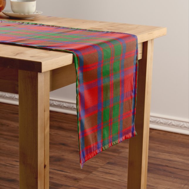 Scottish Clan MacKintosh Tartan Plaid Long Table Runner (In Situ)