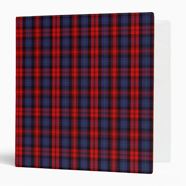 Scottish Clan MacLachlan Tartan Plaid 3 Ring Binder (Front/Inside)