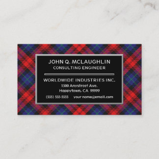 Scottish Clan MacLachlan Tartan Plaid Business Card