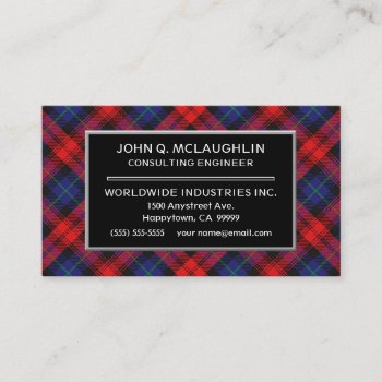 Scottish Clan Maclachlan Tartan Plaid Business Card by OldScottishMountain at Zazzle