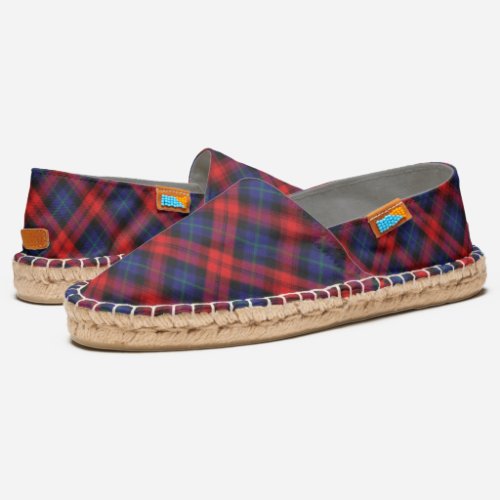 Scottish Clan MacLachlan Tartan Plaid Espadrilles