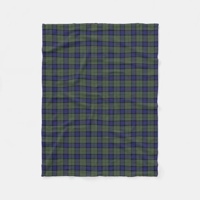 Scottish Clan MacLaren Classic Tartan Fleece Blanket (Front)