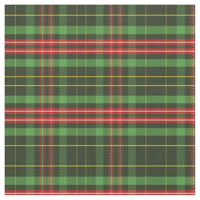 Scottish clan maclaren Tartan Pattern Fabric (Close Up)