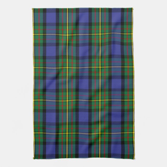Scottish Clan MacLaren Tartan Plaid Kitchen Towel (Vertical)