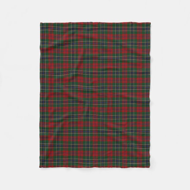 Scottish Clan MacLean Classic Tartan Fleece Blanket (Front)
