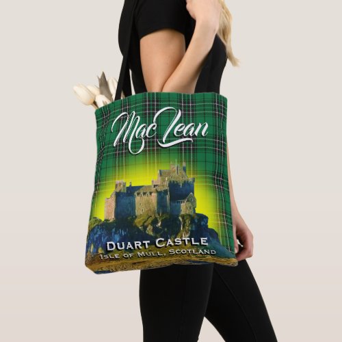 Scottish Clan MacLean Duart Castle Tartan Plaid Tote Bag