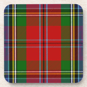 Scottish Clan MacLean of Duart Tartan Plaid Beverage Coaster