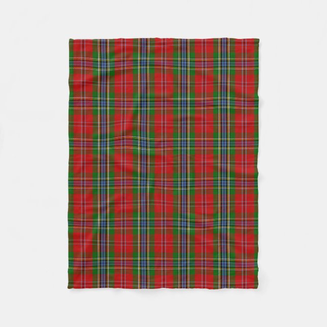 Scottish Clan MacLean of Duart Tartan Plaid Fleece Blanket (Front)