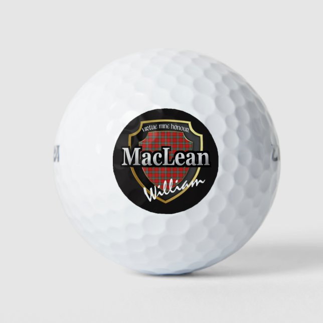Scottish Clan MacLean Personalize Your Name Golf Balls (Front)