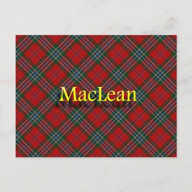Scottish Clan MacLean Postcard (Front)