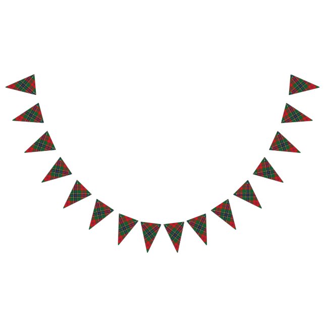 Scottish Clan MacLean Red Tartan Bunting Flags (All)