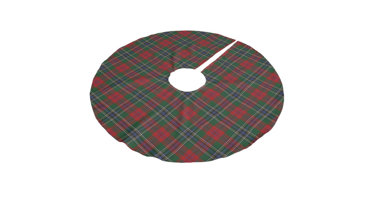 Scottish Clan MacLean Tartan Brushed Polyester Tree Skirt | Zazzle