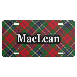 Scottish Clan MacLean Tartan Celebration License Plate