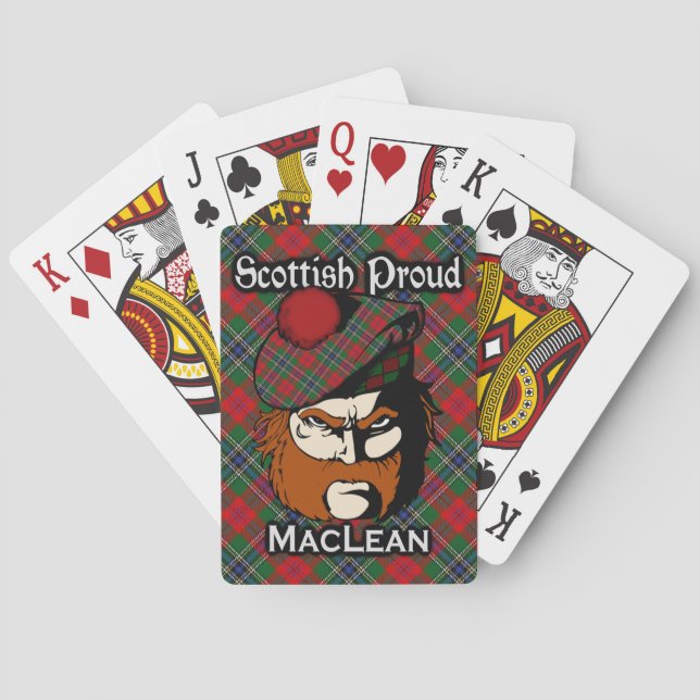 Scottish Clan MacLean Tartan Deck Poker Cards (Back)