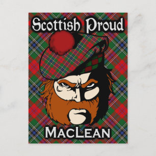 Scottish Clan MacLean Tartan Postcard