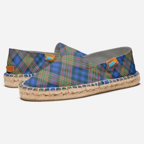 Scottish Clan MacLellan Tartan Plaid Espadrilles