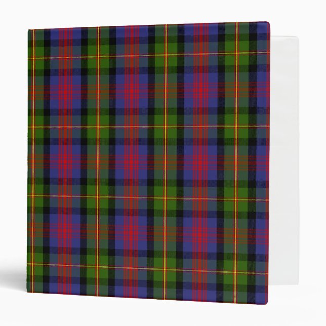 Scottish Clan MacLennan Tartan Plaid 3 Ring Binder (Front/Inside)