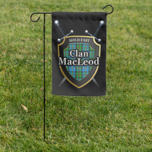 Scottish Clan MacLeod Armory Tartan Garden Flag