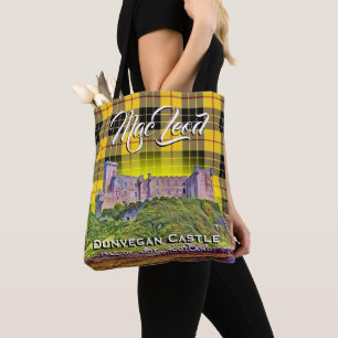 Scottish Clan MacLeod Dunvegan Castle Tartan Plaid Tote Bag