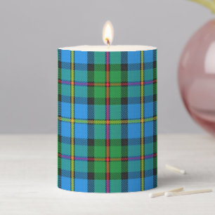 Scottish Clan MacLeod Harris Tartan Design Pillar Candle