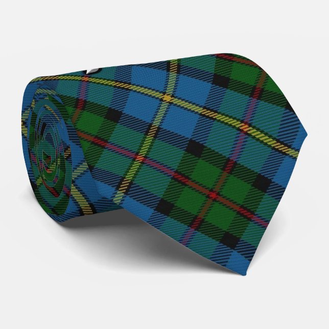 Scottish Clan MacLeod M Monogram Tartan Neck Tie (Rolled)