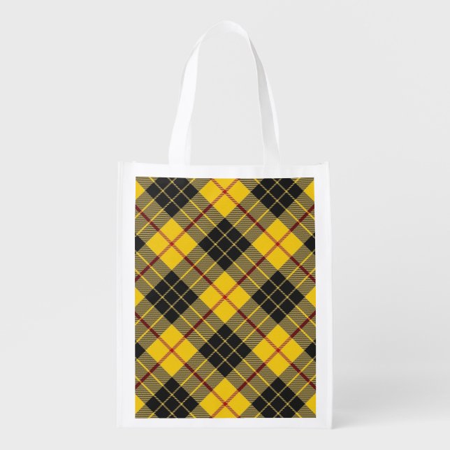 Scottish Clan MacLeod of Lewis Family Tartan Grocery Bag (Front)