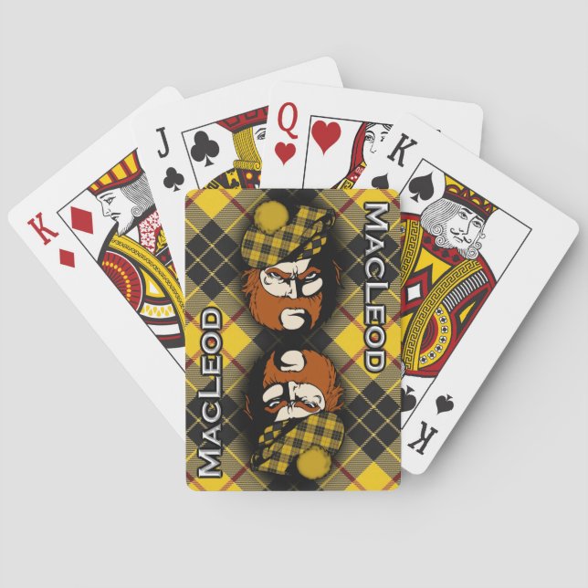 Scottish Clan MacLeod of Lewis Tartan Deck Poker Cards (Back)