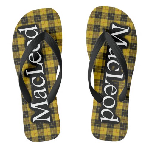 Scottish Clan MacLeod of Lewis Tartan Flop Flops Flip Flops