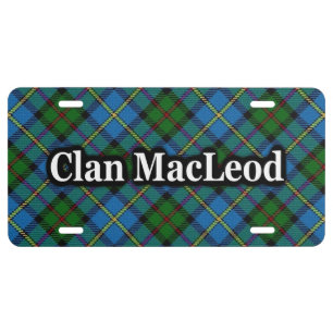 Scottish Clan MacLeod Tartan Celebration License Plate
