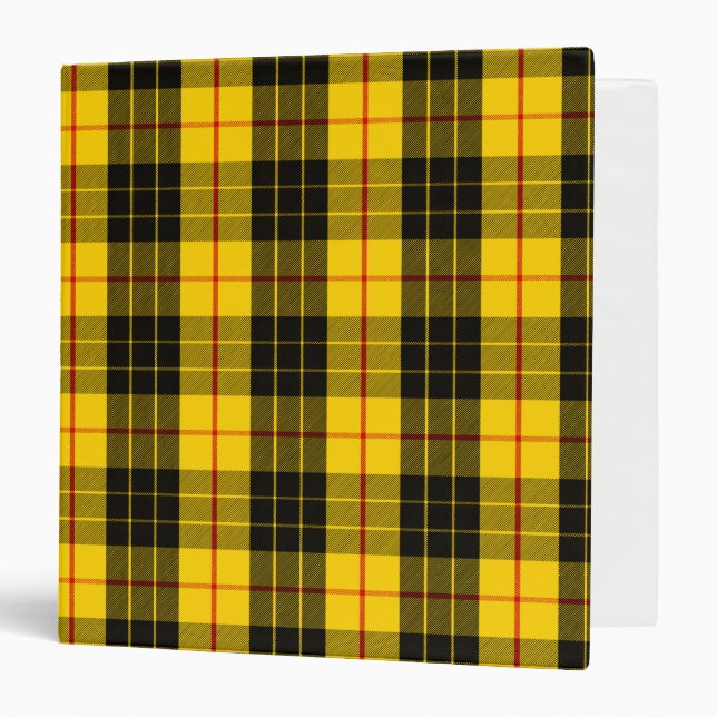 Scottish Clan MacLeod Tartan Plaid 3 Ring Binder (Front/Inside)