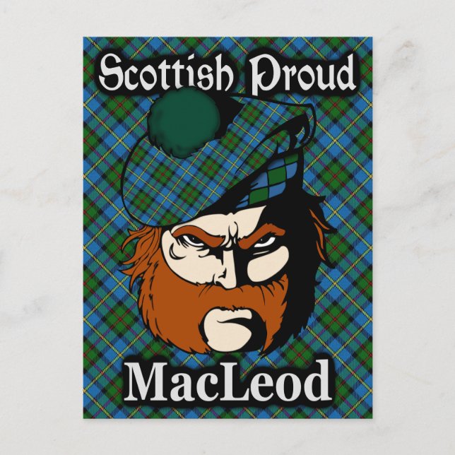 Scottish Clan MacLeod Tartan Postcard (Front)
