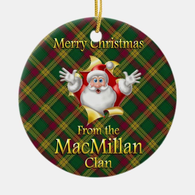 Scottish Clan MacMillan Christmas Ornament (Front)