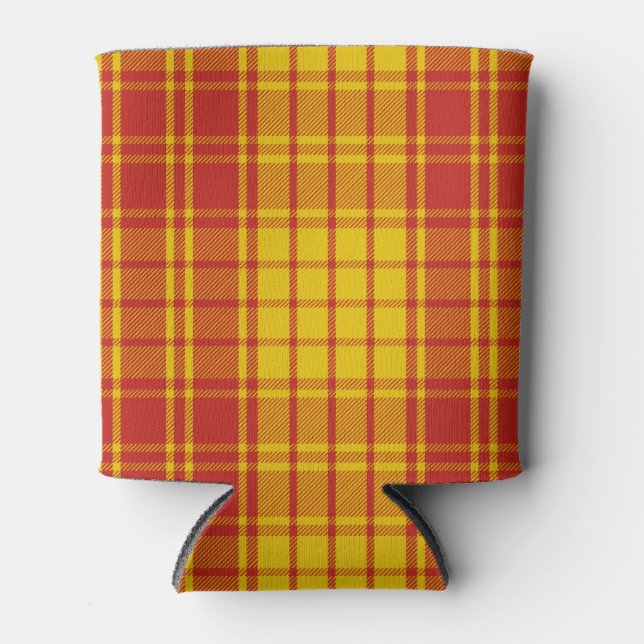 Scottish Clan MacMillan Tartan Plaid Can Cooler (Front)