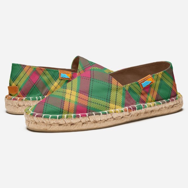 Scottish Clan MacMillan Tartan Plaid Espadrilles (Angled)