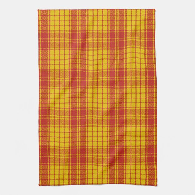 Scottish Clan MacMillan Tartan Plaid Kitchen Towel (Vertical)
